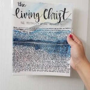 Living Christ - Family Proclamation -Articles of Faith - Custom Watercolor
