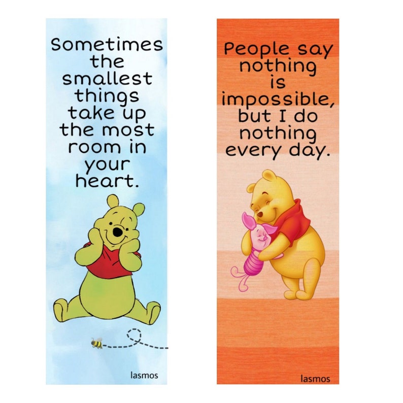 Winnie the Pooh Bookmarks | Etsy