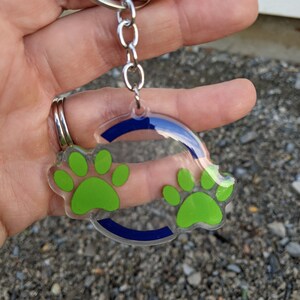 Dog keychain - Pet keychain - Kawaii Jewelry - Dog Lovers - Gift for Her - Paw Print - Dog Gifts