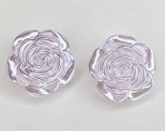 Lavender earrings - rose earrings- floral - rose studs - flower earrings- jewelry - pale purple earrings - bridesmaid studs- flower jewelry