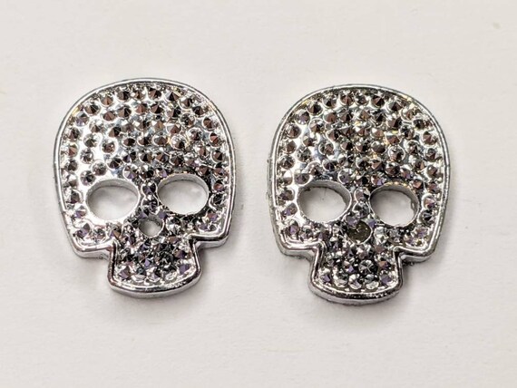Skull Earrings Dainty Jewelry Silver Skulls Horror Studs Punk Rock Halloween Earrings Kid Earrings Stud Earrings Stud Ears Etsy