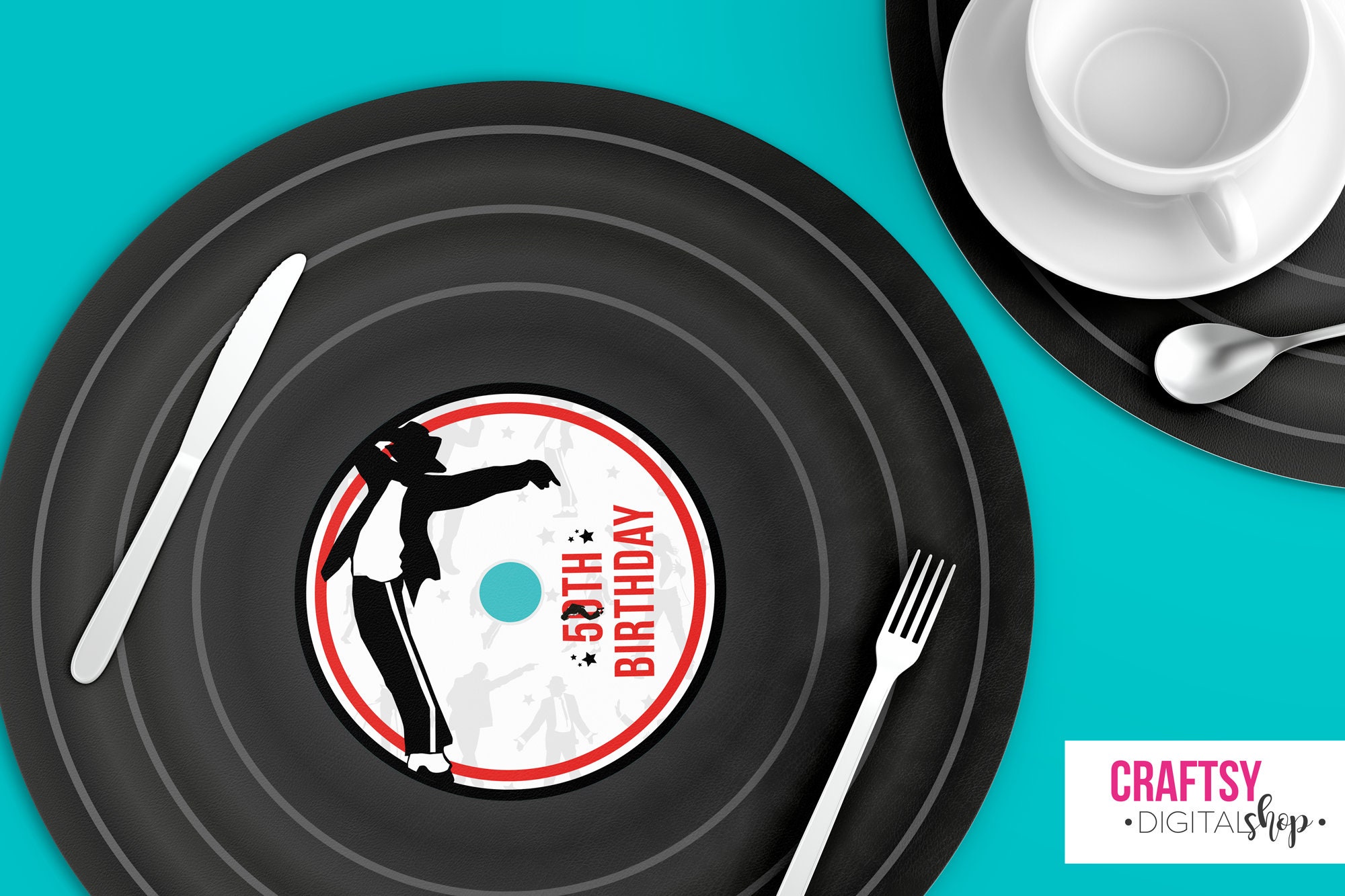 Michael Jackson Vinyl Record Placemat Template. Measures 39 Cm. Etsy