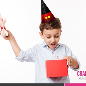 Mickey Mouse party hat template ready to print!!
