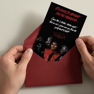 Thriller Invitation Template – Inspired by Michael Jackson, Editable in Canva & Printable