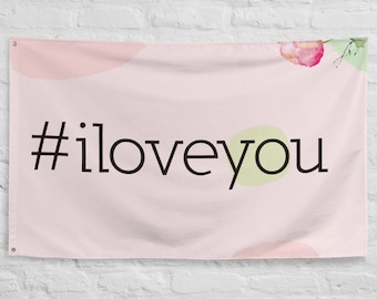 I Love you flag, perfect gift for love