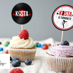 Modelo de toppers de cupcake de Michael Jackson