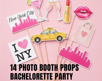 Last Sip Before the Ring Photo Booth Props Pink Glam Bachelorette Party Printables