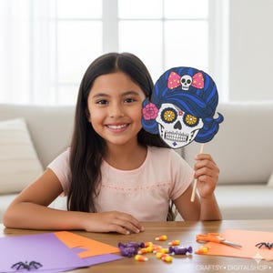 Pinup skull mask template ready to print