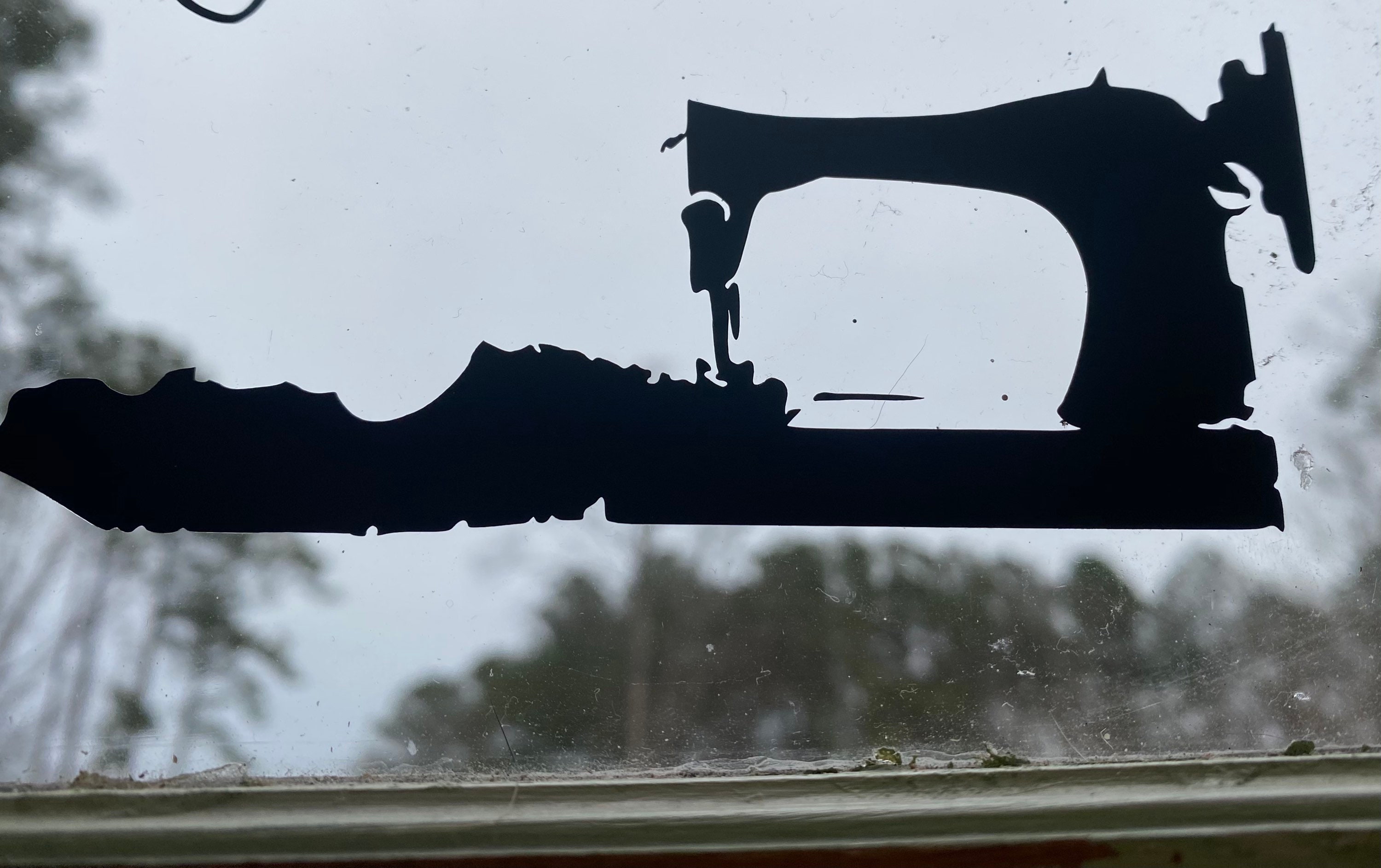 Sewing Machine With Fabric Decal Etsy