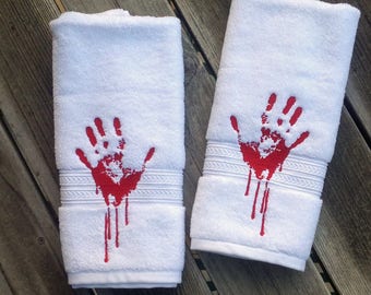 zombie hand towel halloween hand towel bloody hand towels bathroom hand towel zombie kitchen towel - Bathroom Hand Towels zombie hand towel halloween hand towel bloody hand towels bathroom hand towel zombie kitchen towel - Bathroom Hand Towels