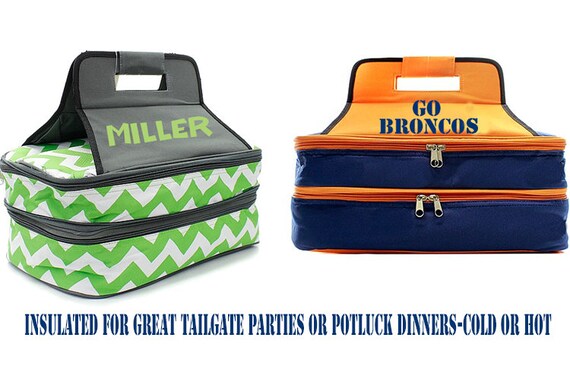 monogrammed casserole carrier