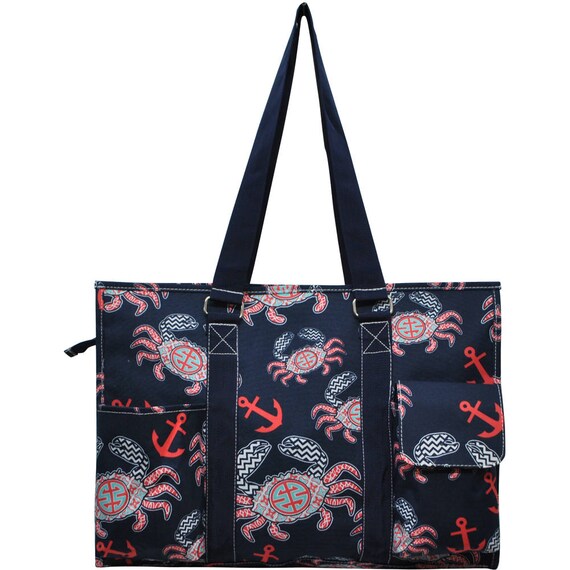 Personalized beach bag crab tote bag pool tote bag large Etsy