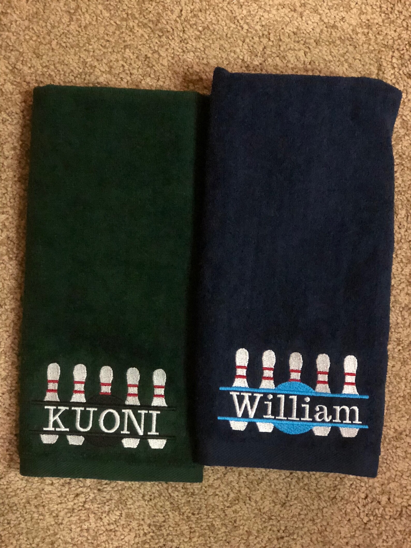 Personalized bowling towel bowling team towels bowling Etsy