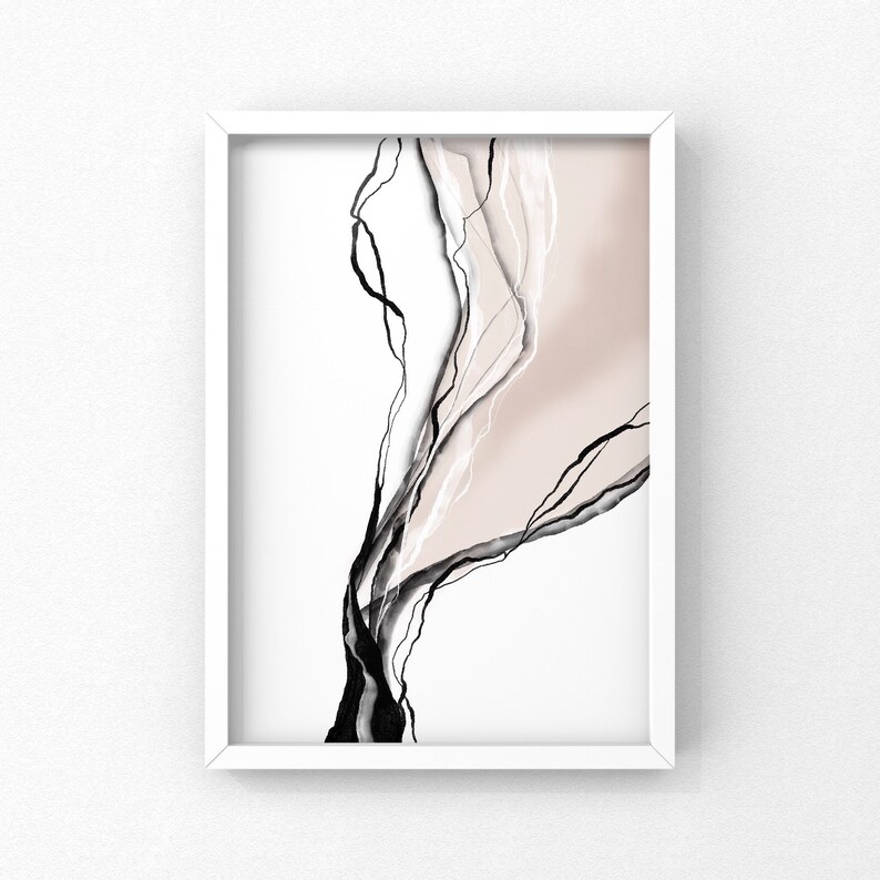 Minimalist Abstract Art Ink Painting Alcohol Ink Wall Decor Etsy