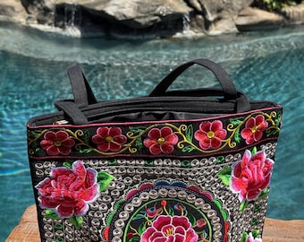 Mexican Tote Bag Machine Embroidery