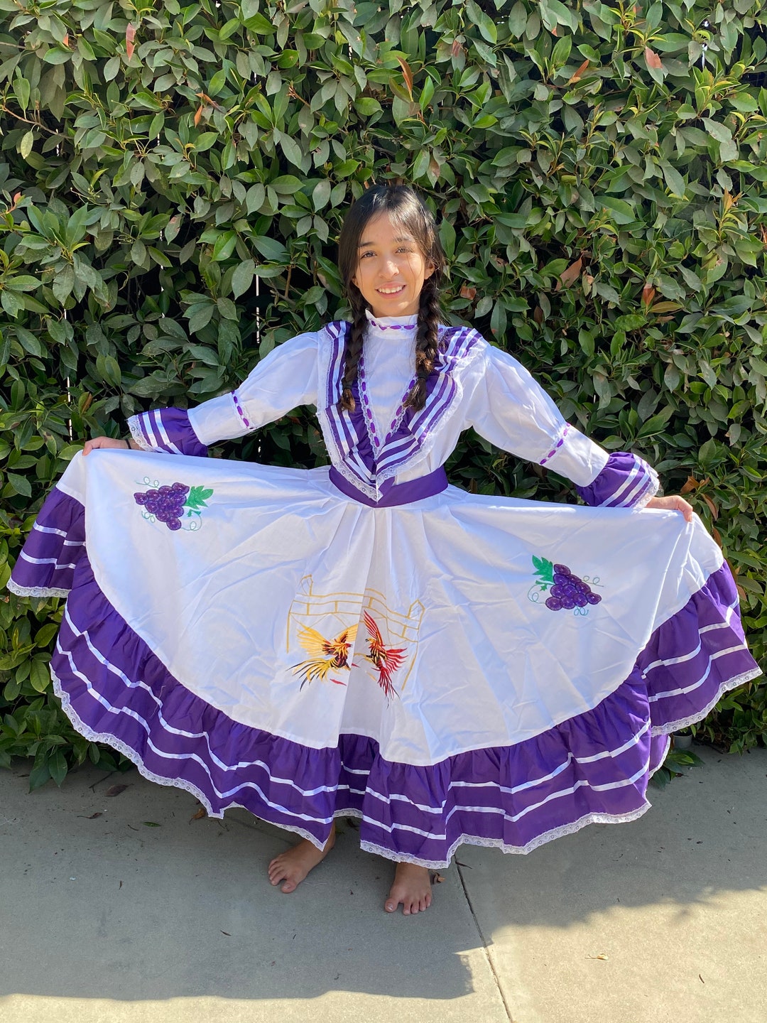 Vestido típico mexicano de Aguascalientes para niña Vestido - Etsy México Vestido típico mexicano de Aguascalientes para niña Vestido - Etsy México