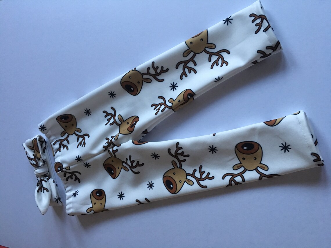 Girls Leggings and Head Wrap Set Reindeer Leggings Winter Etsy