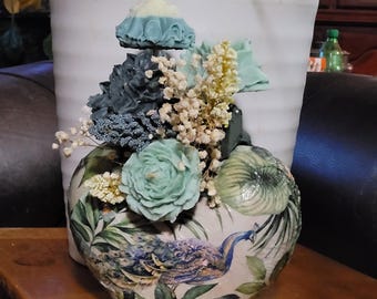 Ramo de ceras aromáticas florales con aroma a corazón de pavo real