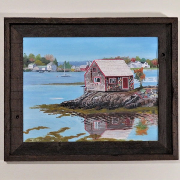 Maine Lobster Boat Painting Etsy