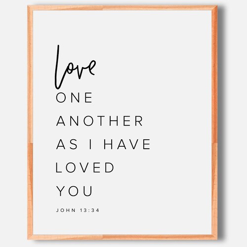 Wedding Bible Verse Printable Love One Another Like I Have - Etsy