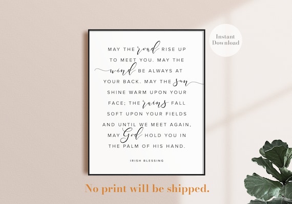 Irish Blessing PRINTABLE May the Road Rise up to Meet You - Etsy