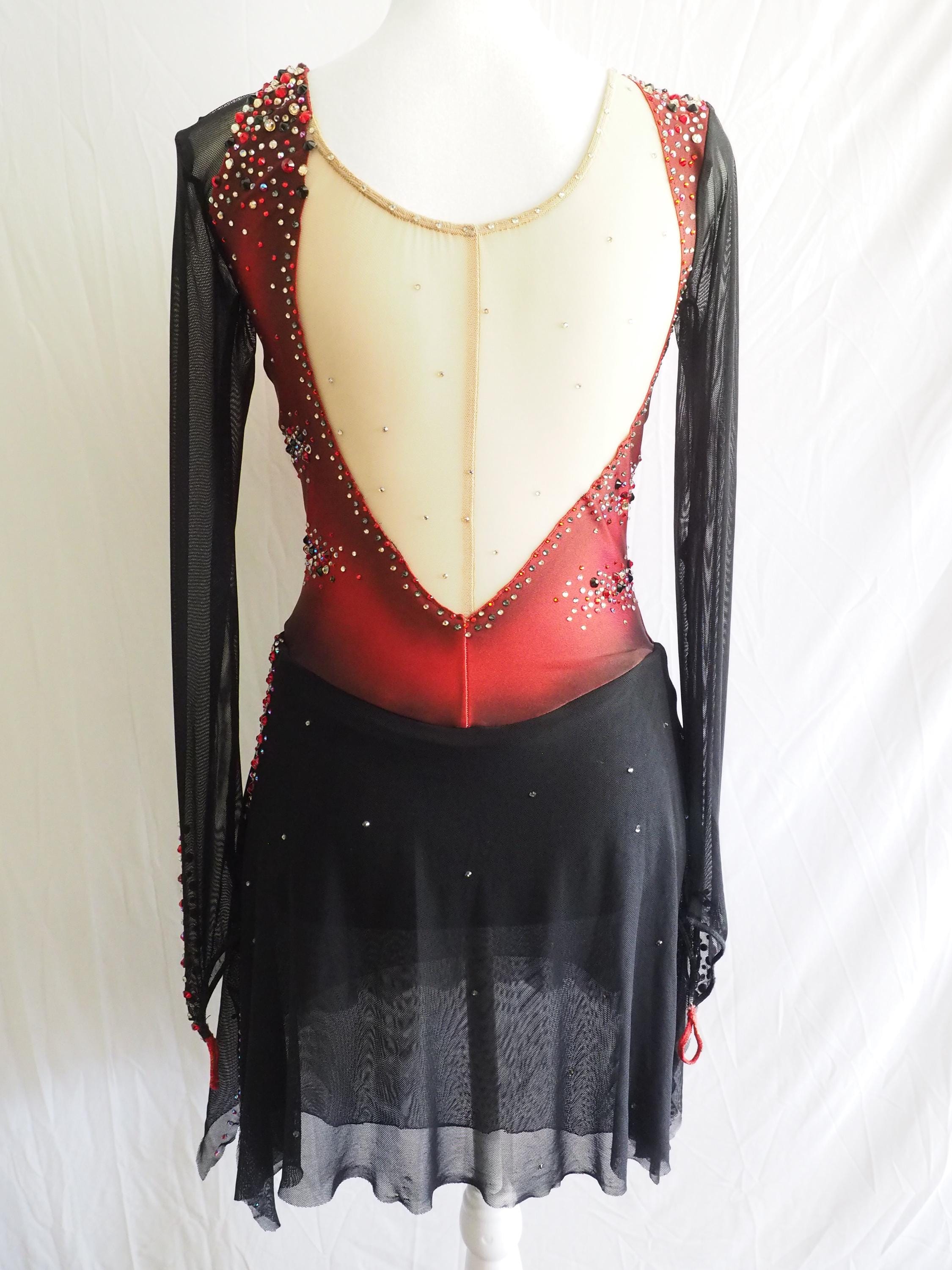 Competition Figure Skating Dress Girls Ice Skating Dresses Custom red