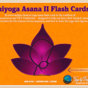 Viniyoga Asana II Yoga Flash Cards Interaktives eBook für Apple Geräte und Computer