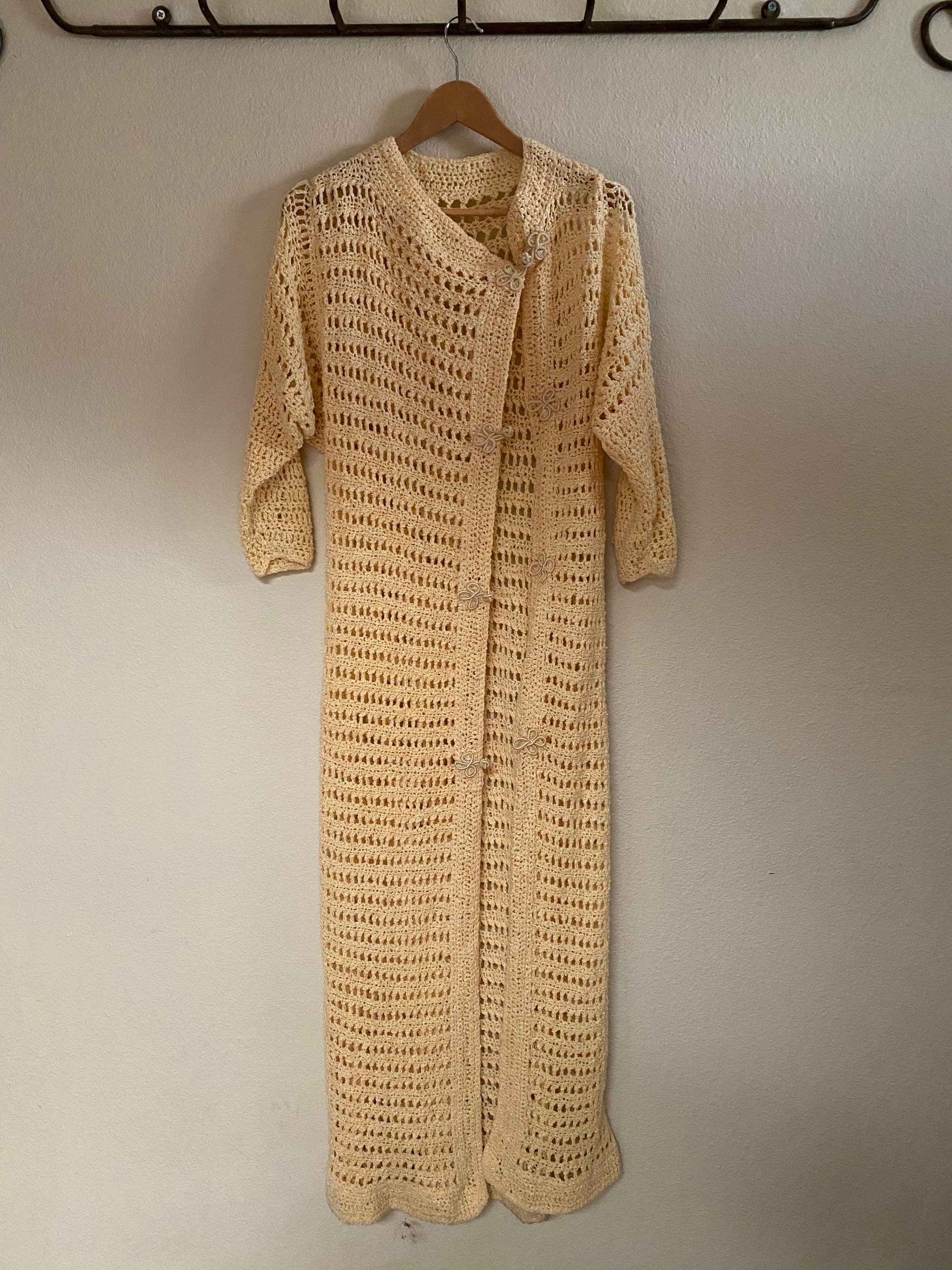 Vintage Full length home made Afghan sweater. Etsy