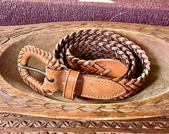 Vintage brown leather belt