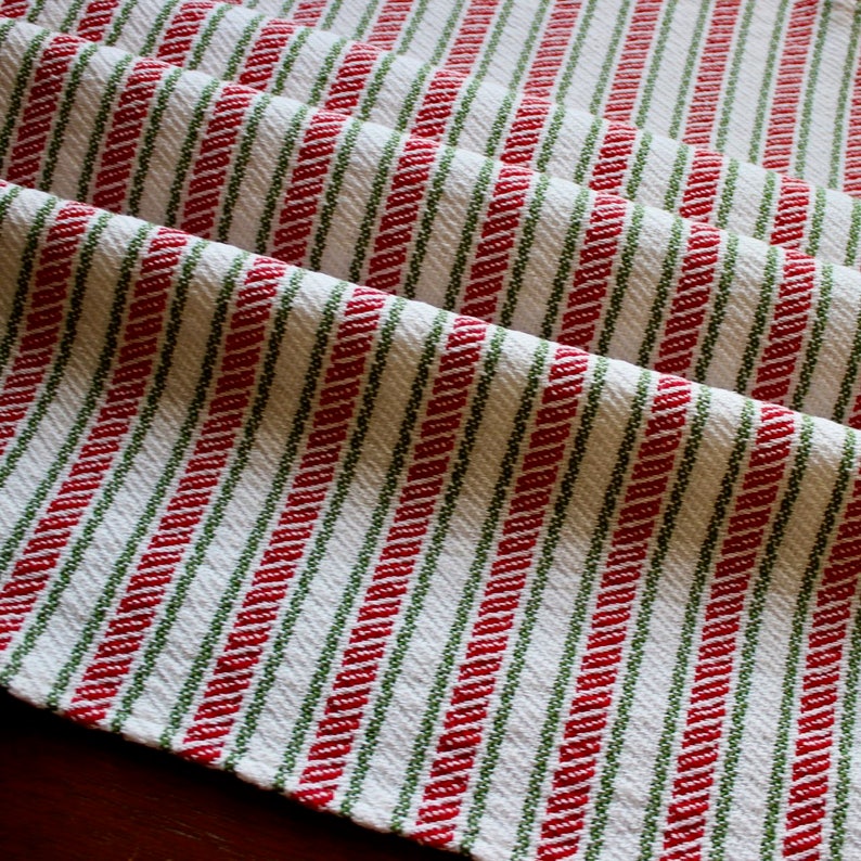 Handwoven Towel Christmas Dish Kitchen Cotton Linen Hand Woven Etsy