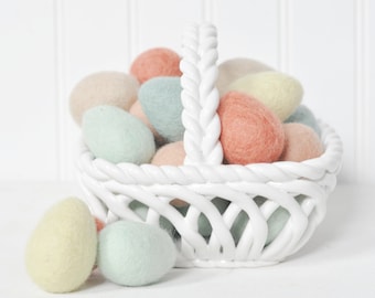 Loose Felt Eggs, 4 cm - Farmhouse Decoration - Tiered Tray - Spring Decor - Easter Egg Ornament