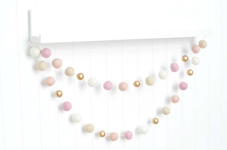 Pink and Gold Nursery Decor Gold and Pink Nursery Garland Etsy