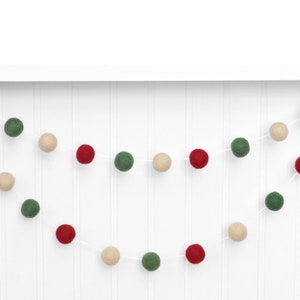 Décorations confortables pour sapin de Noël - guirlande de boules en feutre rustique - nid d'abeille - bannière de cheminée