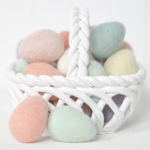 Felt Easter Eggs: Pastel Spring Decor, Tiered Tray Filler (4cm)