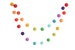 Rainbow Garland - Birthday Party Decorations - Pride Month - Colorful Wool Felt Ball Bunting 