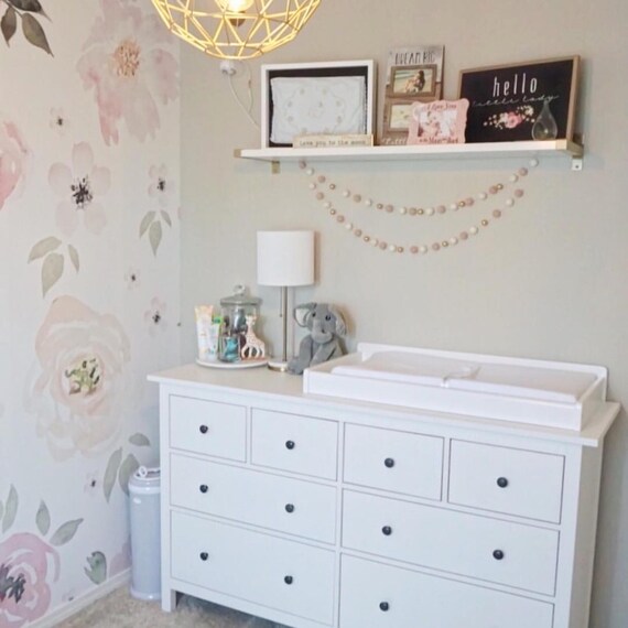 blush and gold nursery