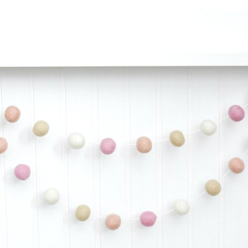 Pink Garland Nursery Garland Baby Girl Nursery Decor Pink Etsy