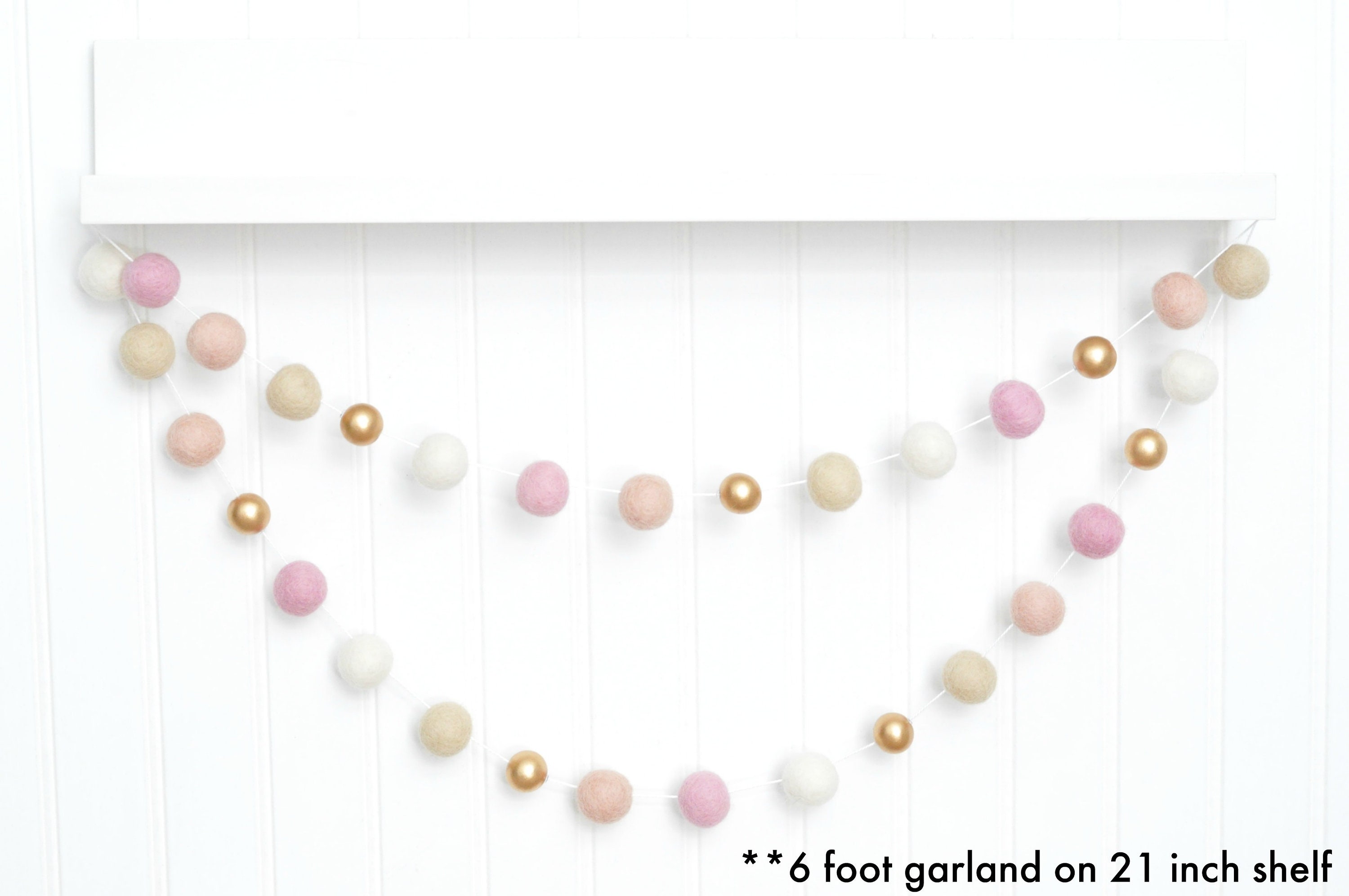 5' Pink Ball Garland main image 1