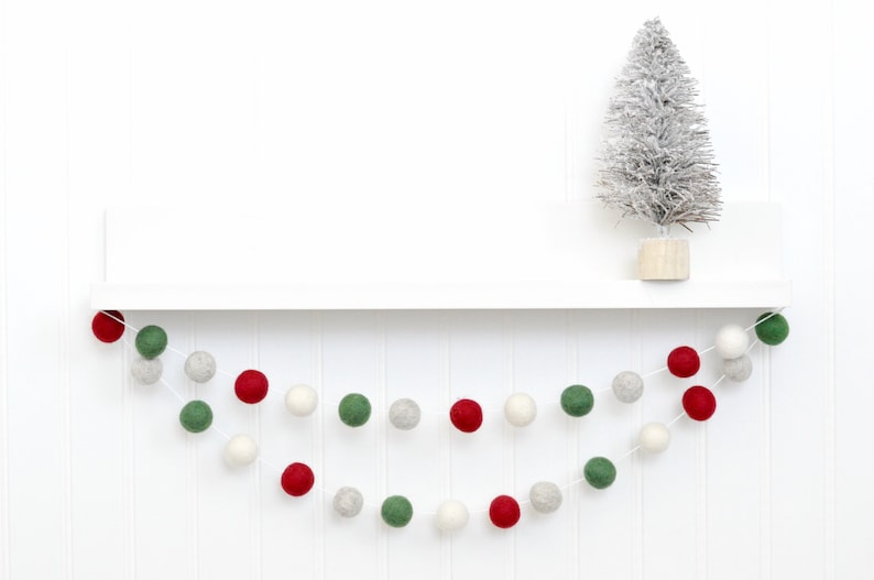 Farmhouse Christmas Garland Rustic Christmas Decoration image 1