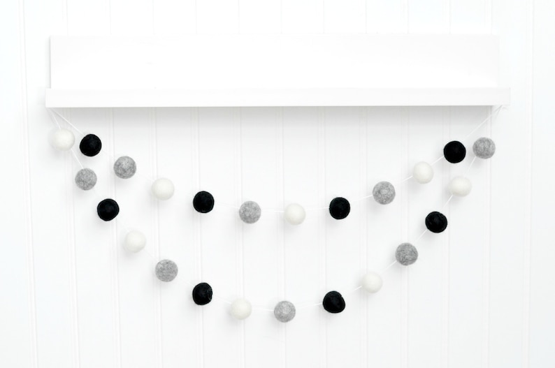 Black and White Nursery Bunting