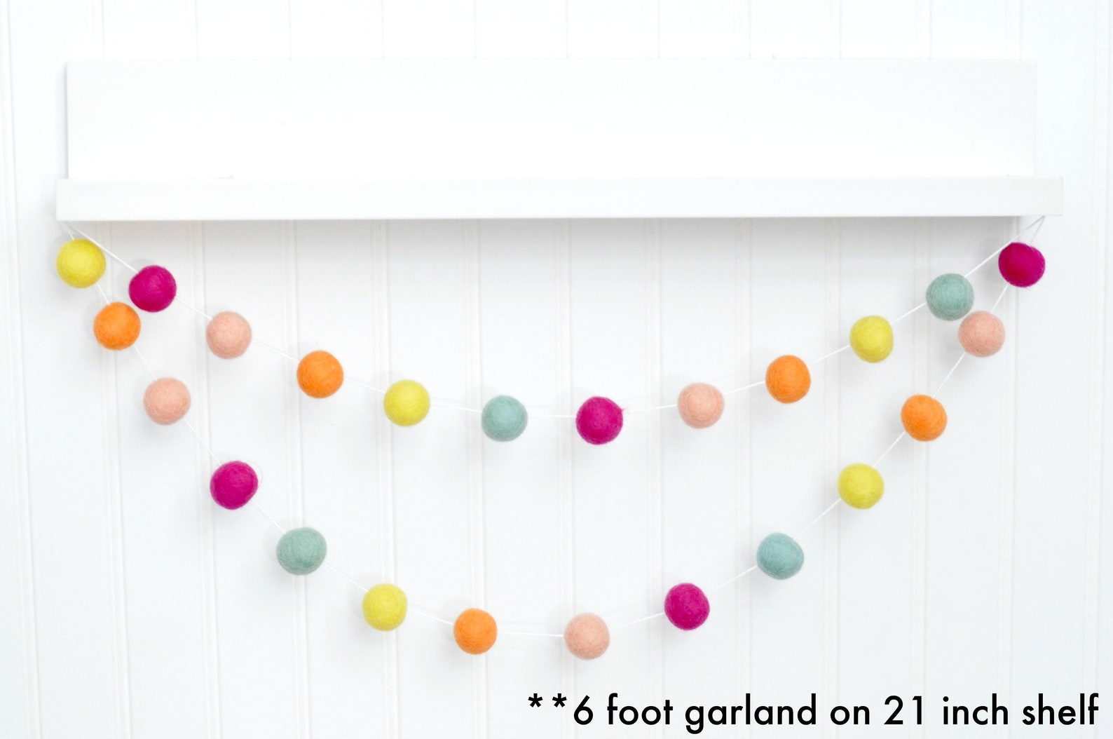 Pink and Yellow Girl Room Decorations Pink and Orange Felt Etsy