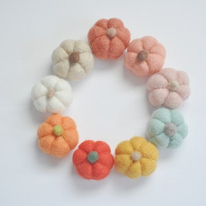 Loose Felt Pumpkins: Needle Felted Wool Fall Decor