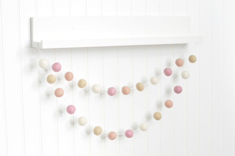 Pink Garland Nursery Garland Baby Girl Nursery Decor Pink Etsy