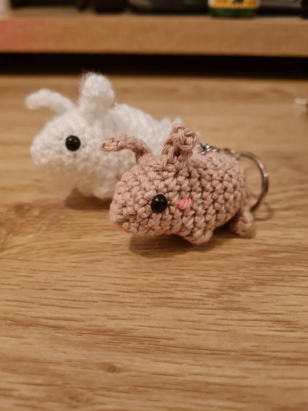 Bunny Rabbit Crochet Keychain - Etsy