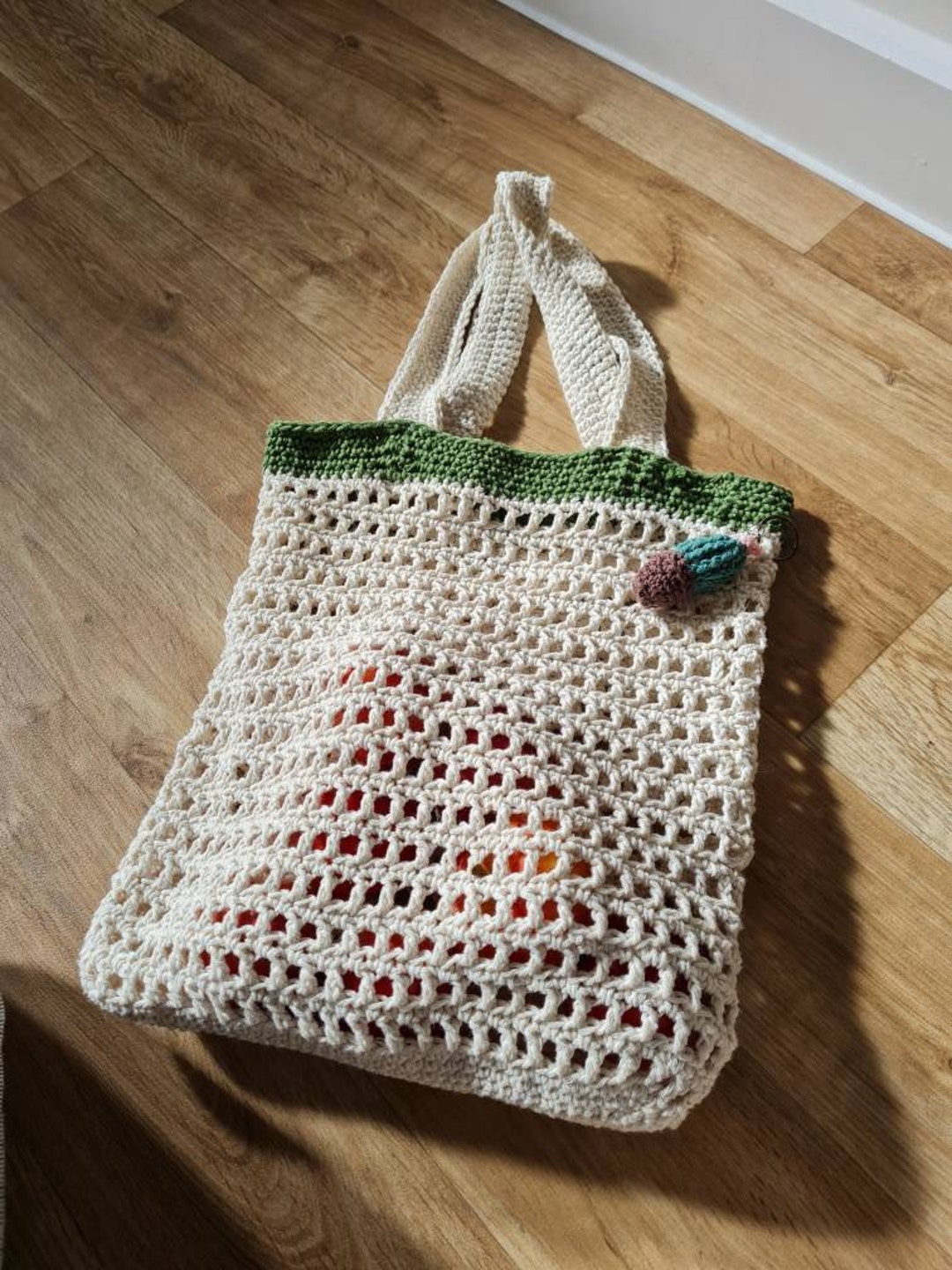 Borsa All Uncinetto Borsa Da Mercato Borsa Della Spesa In Cotone