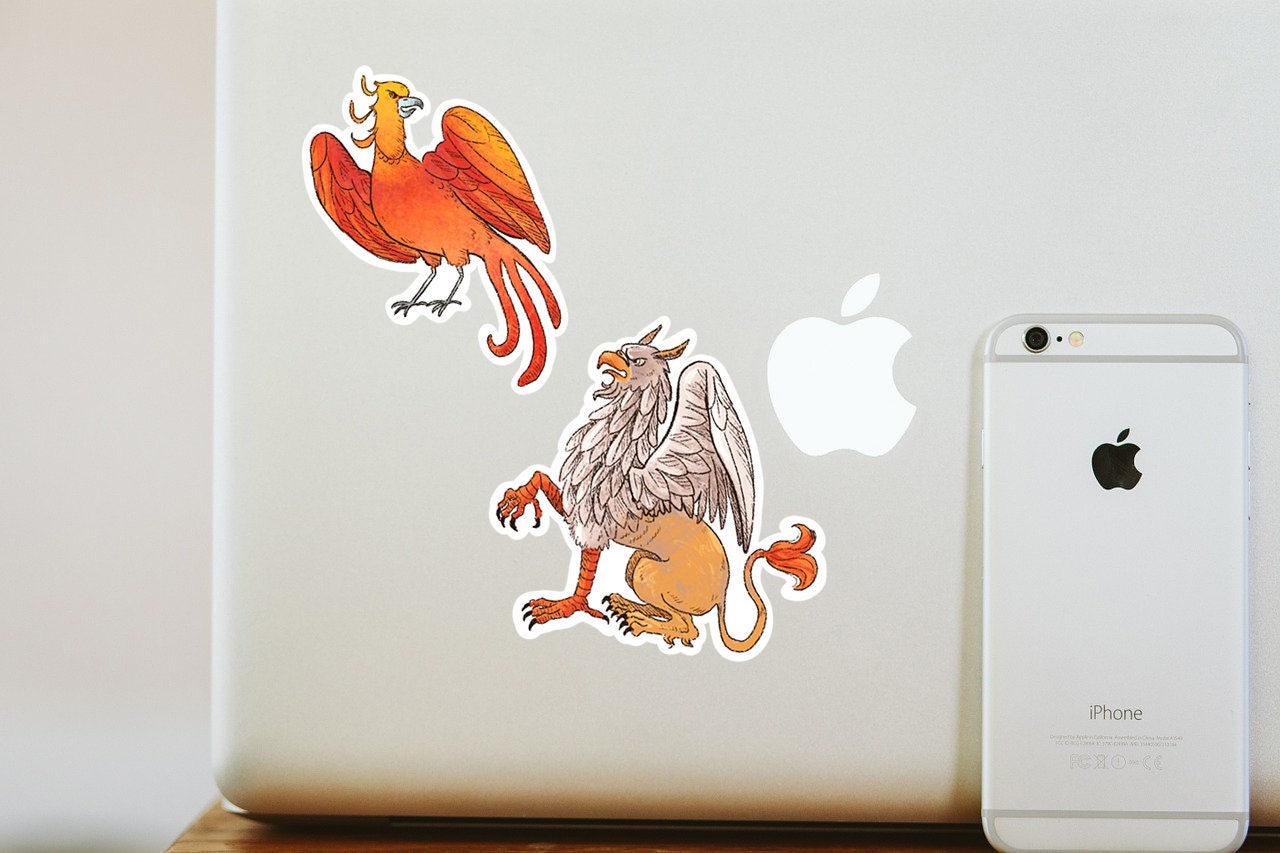Medieval Sticker Set, Renaissance Stickers, Mythical Creatures, Gryffin Fantasy  Stickers, Magical Creatures, Mythical Beasts, Griffin 