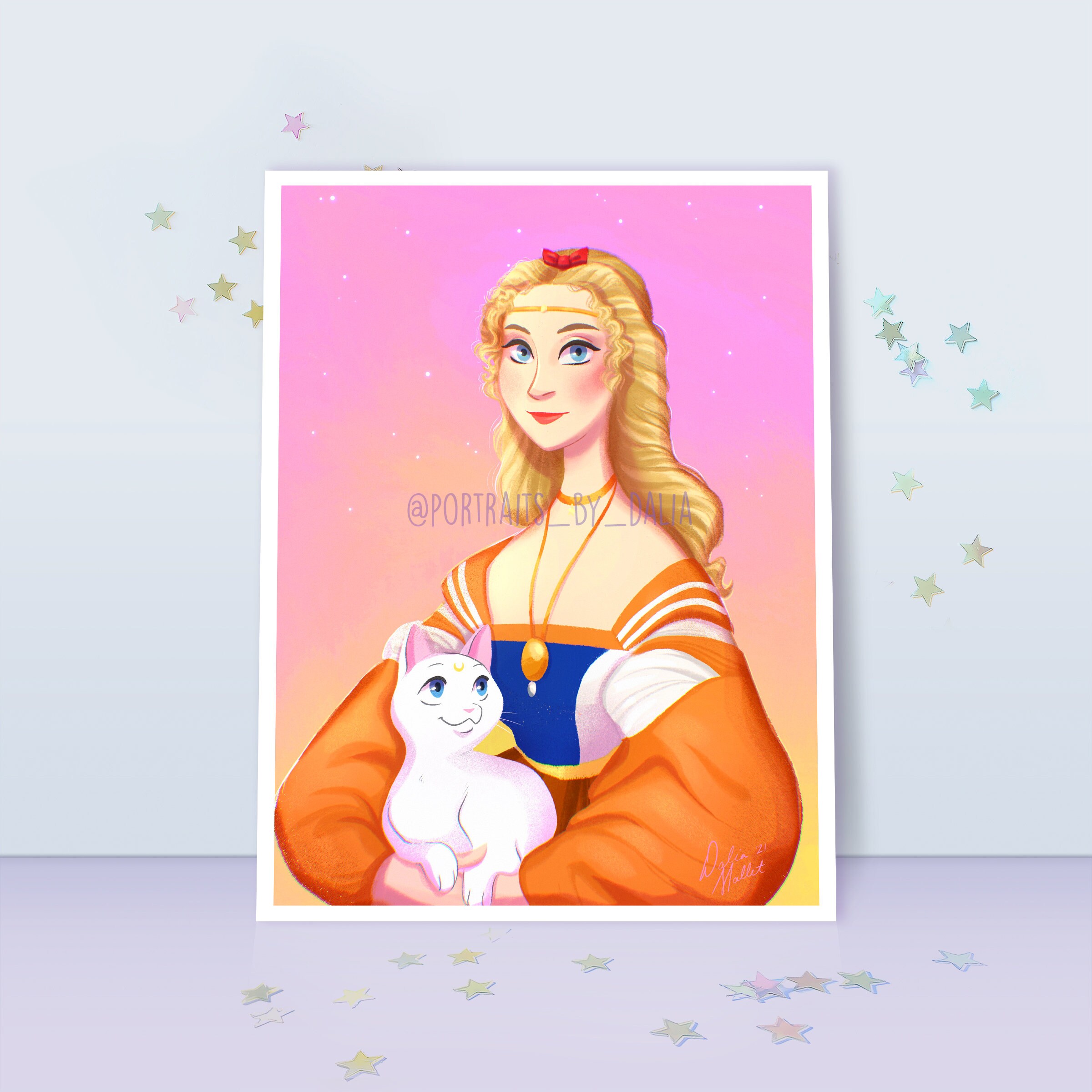 Renaissance Sailor Venus Art Print Sailor Moon Artemis Cat - Etsy Renaissance Sailor Venus Art Print Sailor Moon Artemis Cat - Etsy