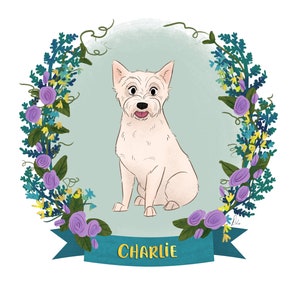 Custom Cat Portrait Illustration, Custom Pet Drawing, Dog Portrait, Pet Portraits image 7