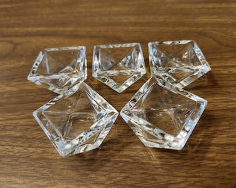 1-Mini Retro Glass Salt Cellar, Individual, 1.5" Wide, Sold Each (Read Description) (Shipping Included)