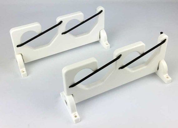 2 Fishing Rod Pole Reel Folding Holder Gunwale Boat Rack Bungee